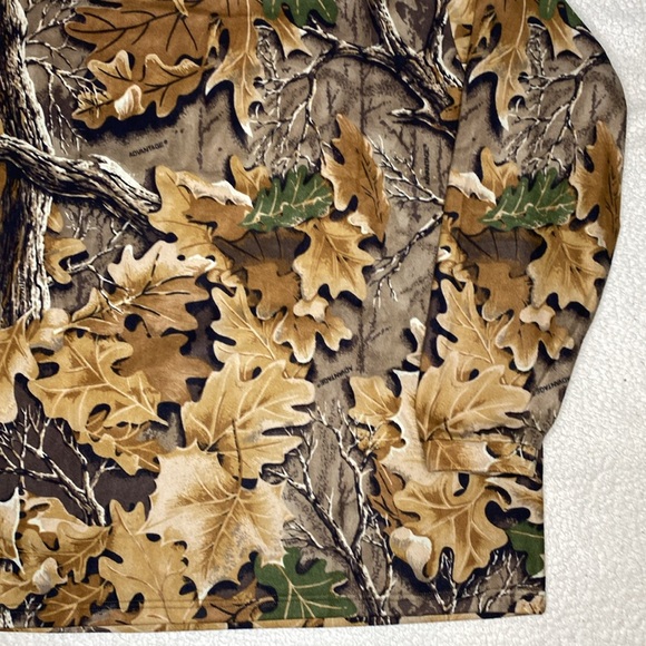 Vintage Cabela’s Advantage Camouflage Fleece Long Sleeve Shirt: Size Extra Large - Picture 9 of 11